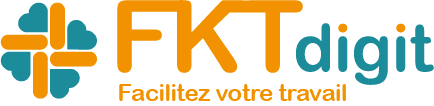 Logo FKT digit slogan orange
